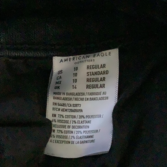 American Eagle Super Stretch 10R black jeans. Highest rise jegging. - Picture 4 of 7